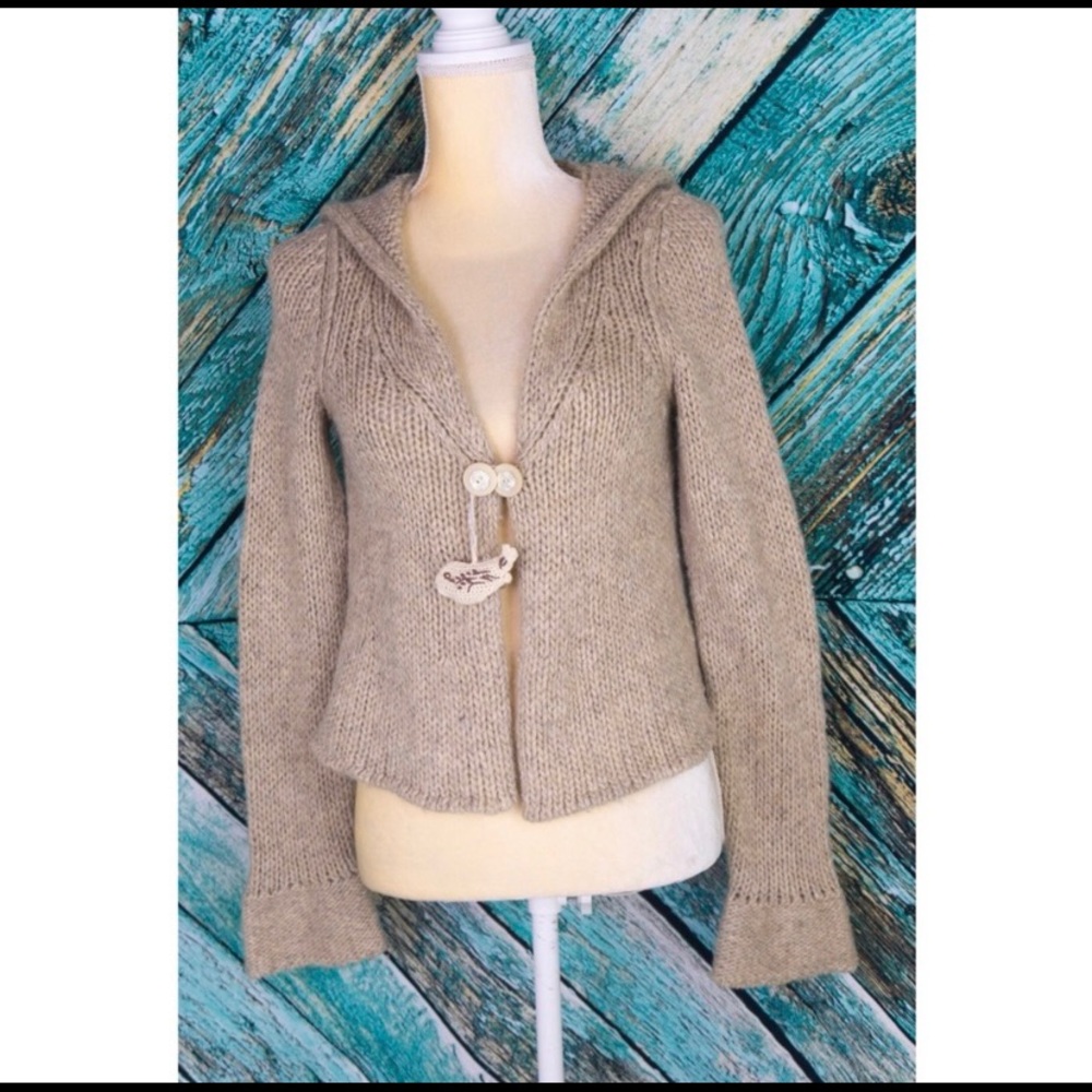 Anthro Sleeping On Snow Whale Cardigan